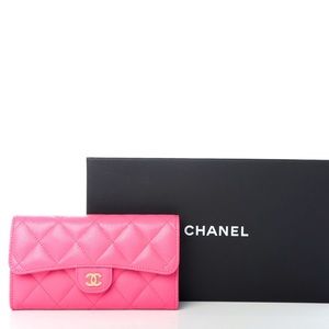 Chanel Pink Caviar Medium Wallet